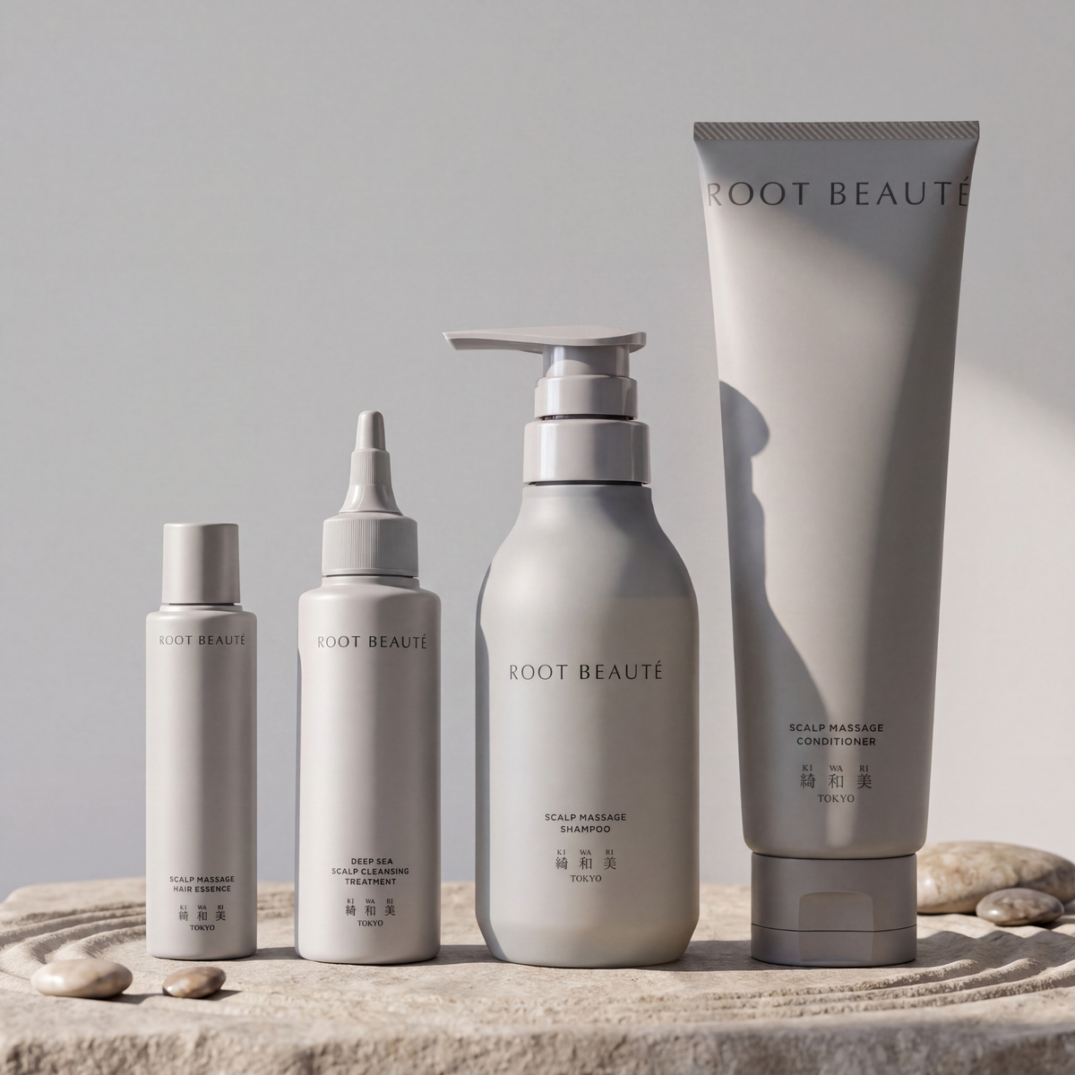 ROOT BEAUTÉ hair and scalp care collection — group photograph